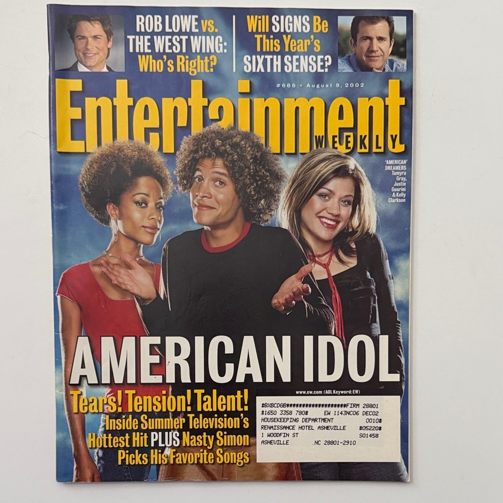 August 9, 2002 Entertainment Weekly Magazine #666 - American Idol